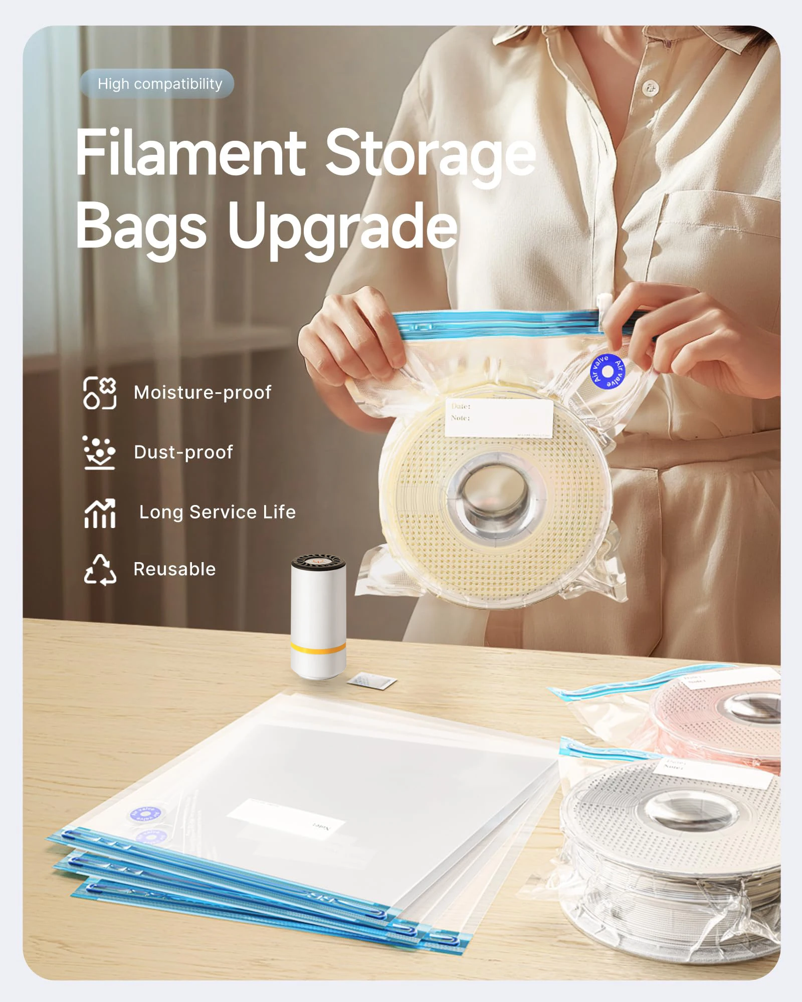 3D Printer Filament Vacuum Bag - Abs Filament 评论和价格